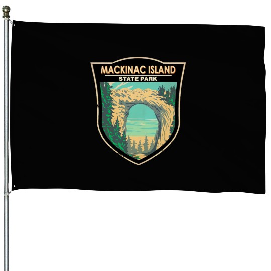 Mackinac Island House Flags