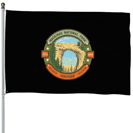 Mackinac Island House Flags
