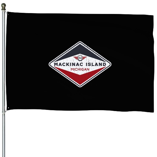 Mackinac Island House Flags