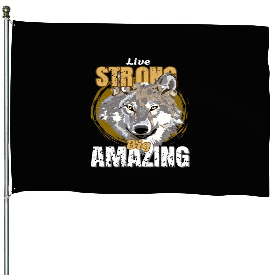 wolf design House Flags
