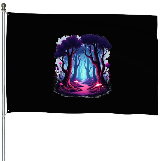 Enchanted Forest Dreamscape House Flags