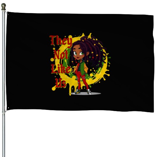 They Not Like Us Black History Melanin African House Flags