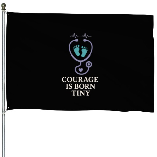 NICU Parent Pride Preemie Warrior Neonatal House Flags