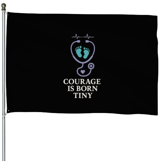 NICU Parent Pride Preemie Warrior Neonatal House Flags