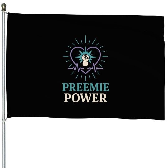 NICU Parent Pride Preemie Warrior Neonatal House Flags