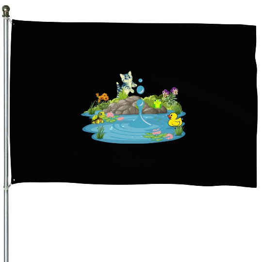 Life & Nature (At the pond) House Flags