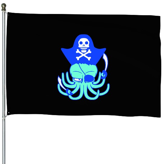 Octopus pirate crew captain sailor buccaneer sail House Flags