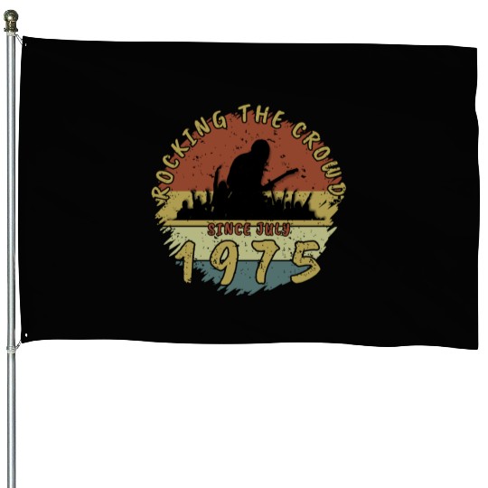 50th Birthday Rocking the crowd GIT 07/1975 House Flags