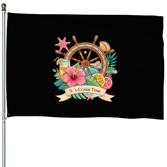 It is Cruise Time Cruise Ship House Flags