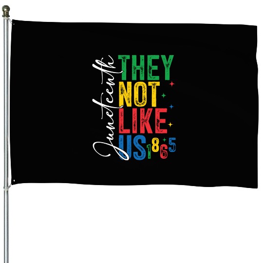 They Not Like Us Juneteenth House Flags