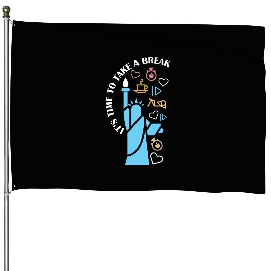 Inspirational Liberty and Wellness Theme House Flags