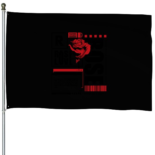 Rose Love – Streetwear-Inspired Symbolic Flower De House Flags
