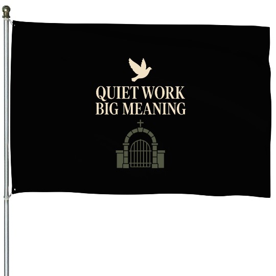 Cemetery Worker Groundskeeper Graveyard Memorial House Flags
