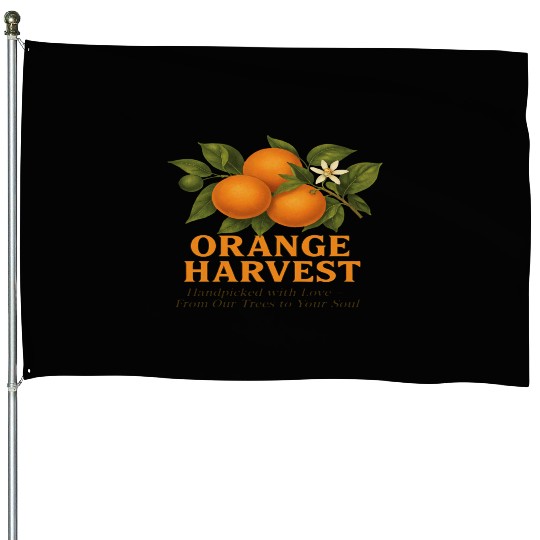 Sunkissed Groves Orange Harvest House Flags