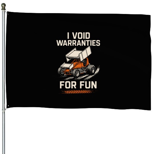 Sprint Car Racing Dirt Track Speed Oval Race House Flags