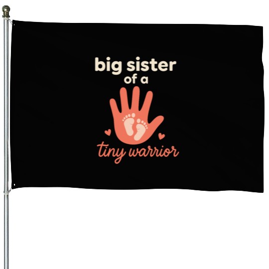 NICU Sibling Preemie Big Brother Big Sister House Flags