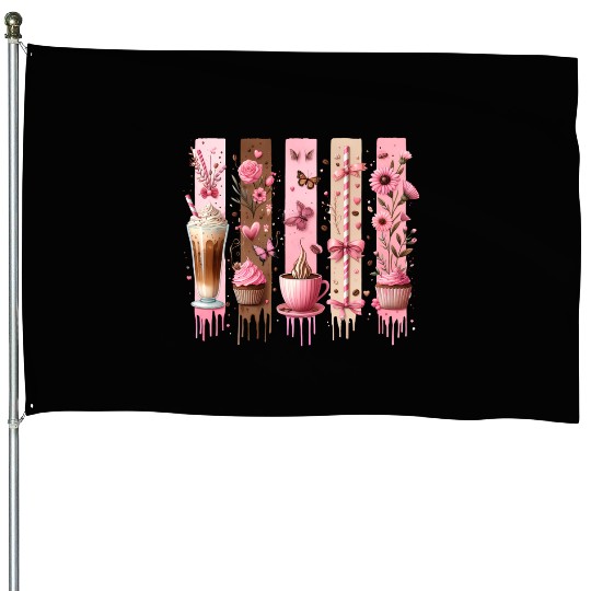 Coquette Coffee Lover House Flags