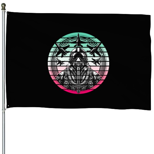 Jet Pilot - Air Force House Flags