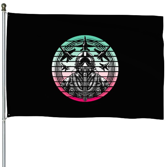 Jet Pilot - Air Force House Flags