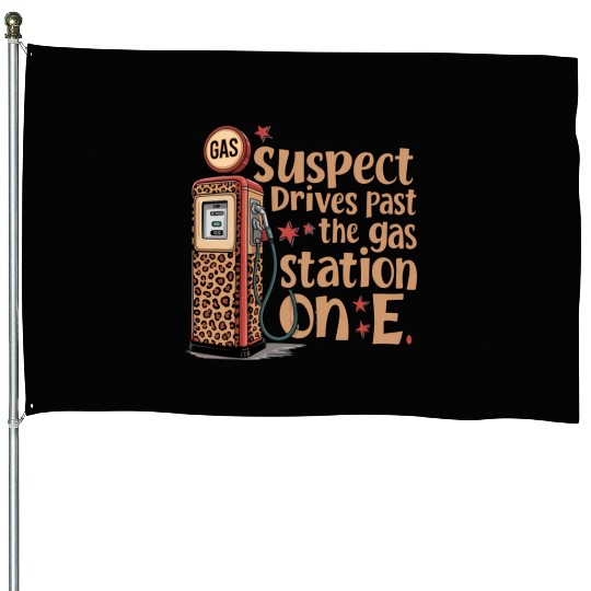 Funny Leopard Gas House Flags
