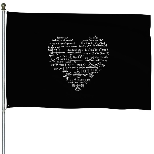 I Love Math Science Math Teacher Student House Flags