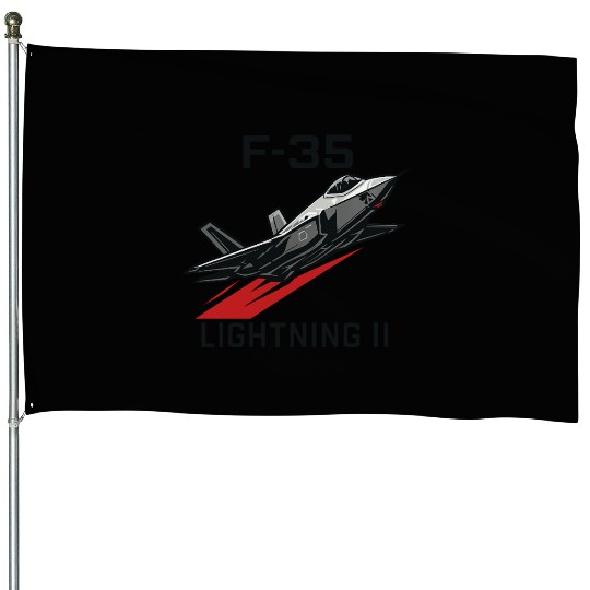 F-35 Lightning II Stealth Fighter Jet Art House Flags