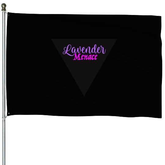 Lavender Menace Black Triangle House Flags