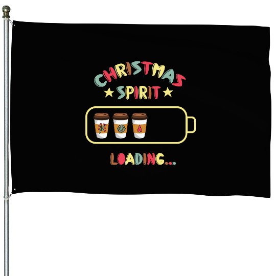 Christmas Spirit Loading X mas Coffee House Flags