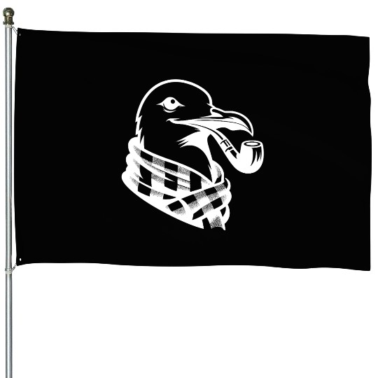 Nordic Seagull Art With Sailor Flair House Flags