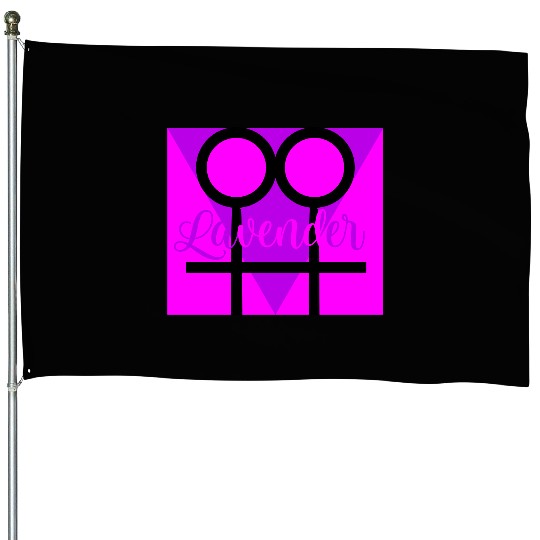 Women Symbol with Lavender Triangle House Flags