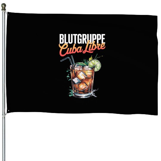 Blutgruppe Cuba Libre Cocktail Bartender House Flags