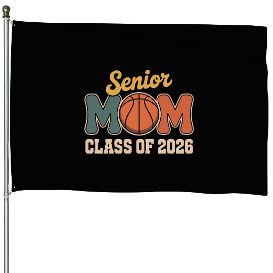 Senior Mom Basketball Class of 2026 House Flags