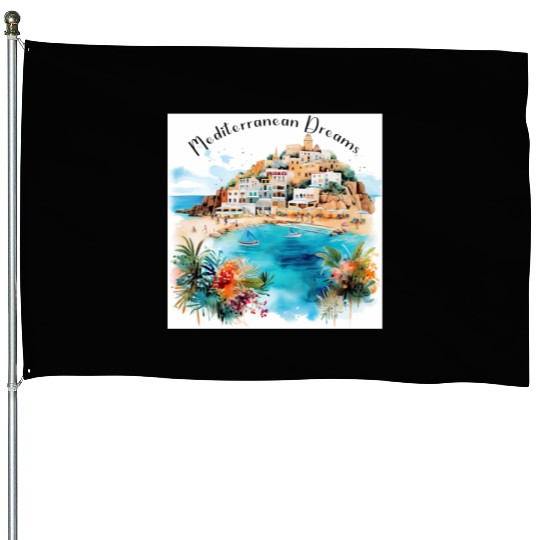 Mediterranean Dreams House Flags
