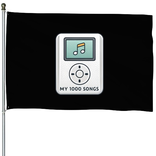 My 1000 Songs MP3 Player Retro 2000s Y2K House Flags