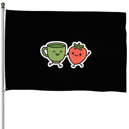 Matcha & Berry Besties House Flags