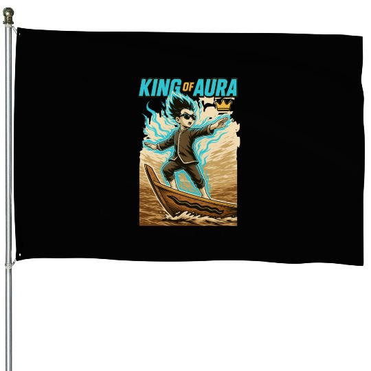 King of Aura, Pacu Jalur kid,Viral tiktok meme House Flags
