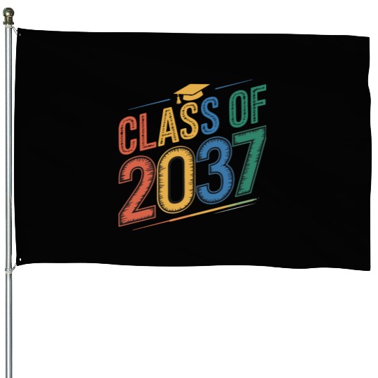 Class of 2037 Grow With Me, Funny back to school House Flags
