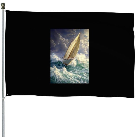 Wild Sailing Through the Storm House Flags