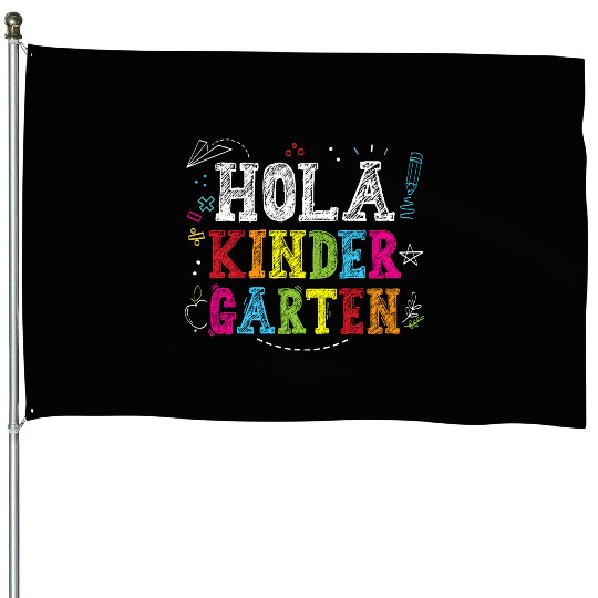 Hola Kindergarten Spanish Teacher Back to School House Flags