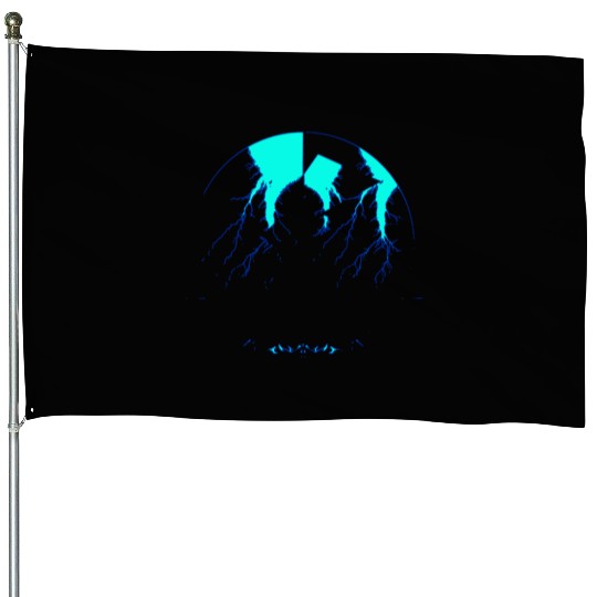 Royal Blue Lightning shadow House Flags