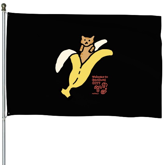 Bananyang - 011. Cheese Tabby House Flags