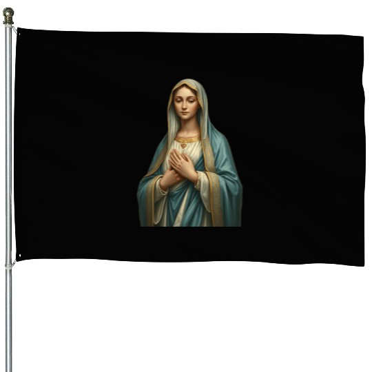 Madonna and Child Divine Embrace House Flags
