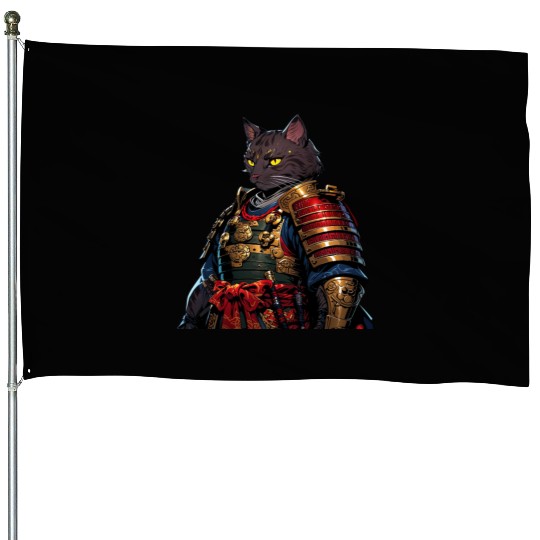 Warrior Cat in Armor Artwork House Flags