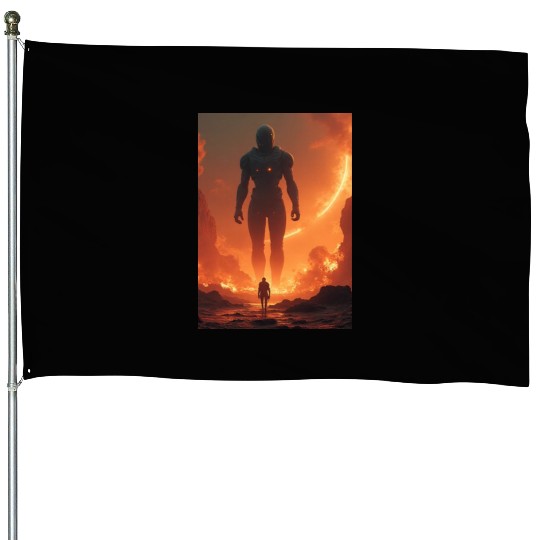 Giant Alien Overwatch Scene House Flags