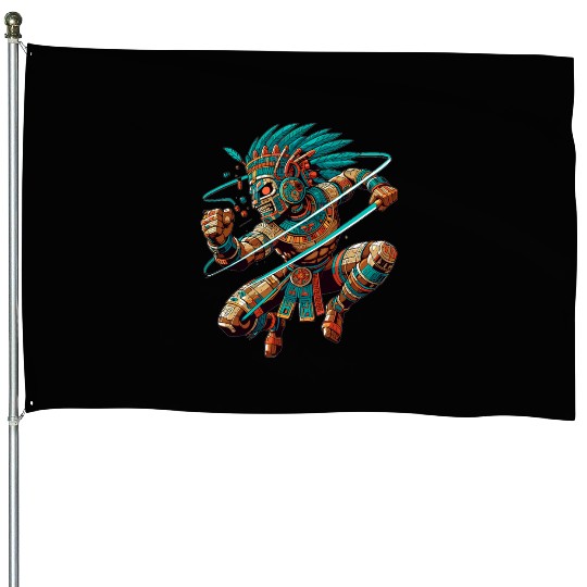 Aztec Warrior - Inca Maya Mayans House Flags