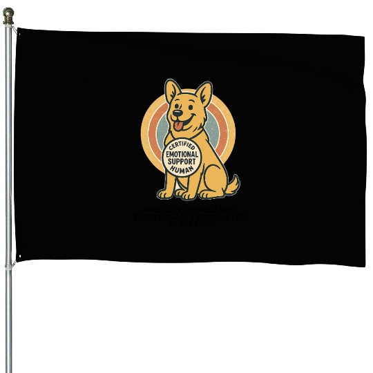 Certified Emotional Support Human – Dog House Flags