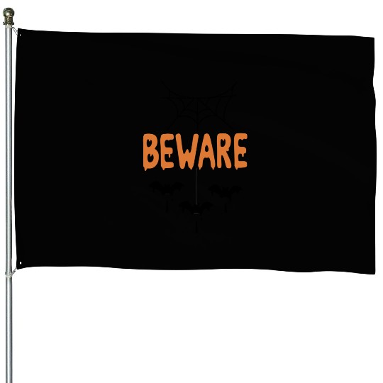 Beware Halloween House Flags – Spooky Season Vibes