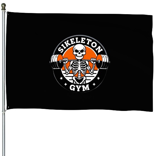 Skeleton Gym House Flags