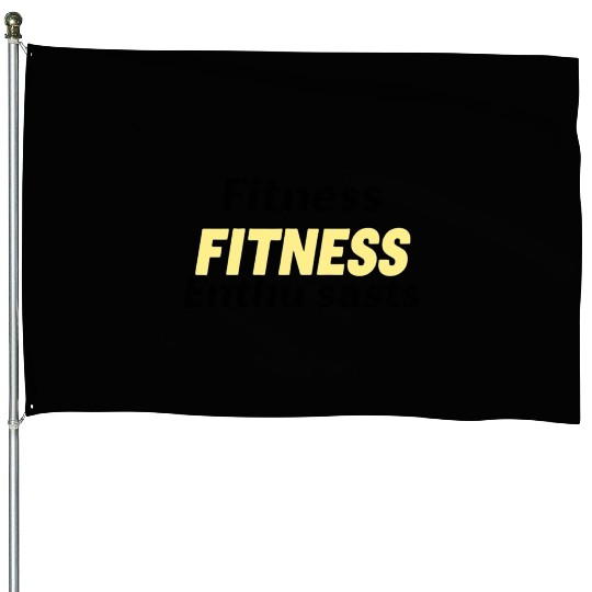 Vibrant Fitness Enthusiast Design House Flags