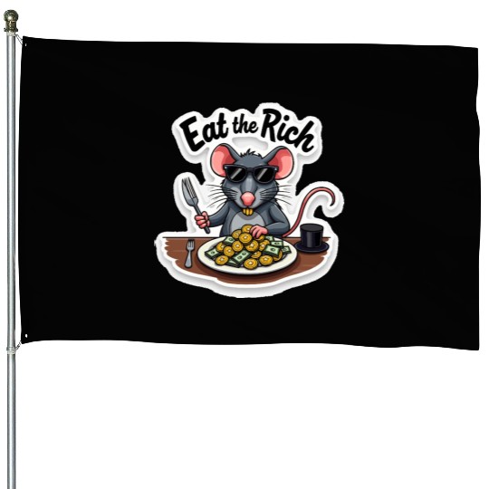 Eat the Rich Rat – Street Rebellion House Flags